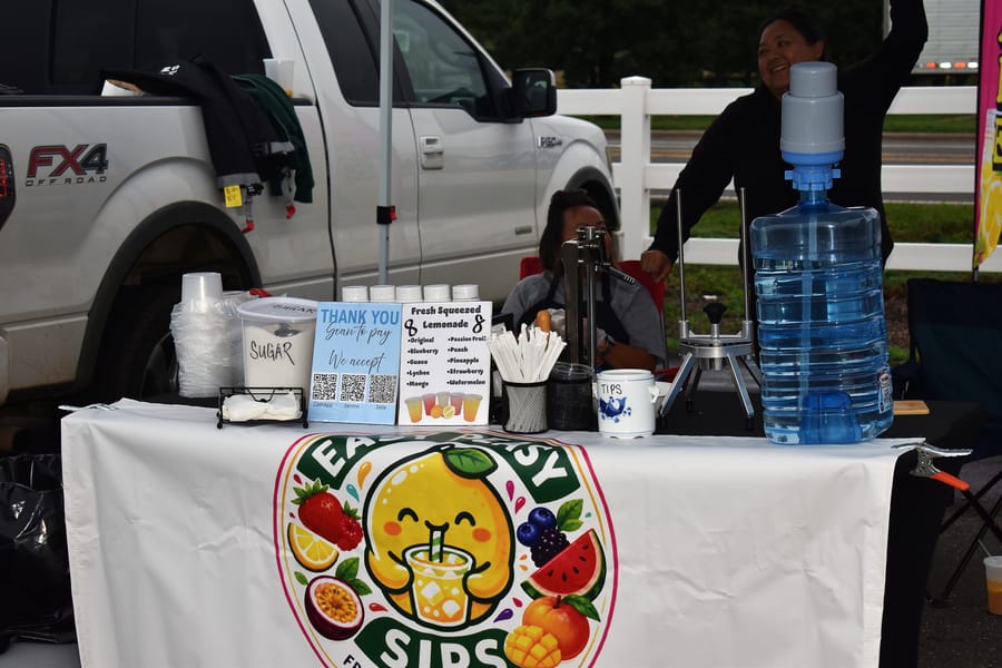 Vendors, quads, and car meet life on Highway 601 at the Eats on 601 Honda meet