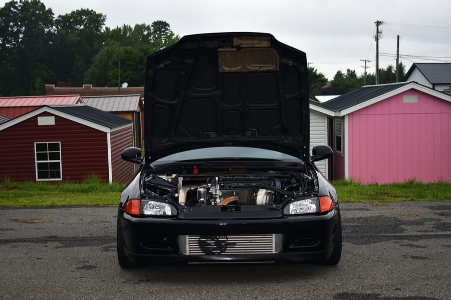 Black CD Accord at the Honda car meet at Eats on 601 in Mocksville NC