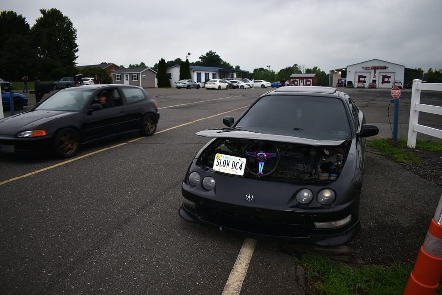 Acura Integra DC4 with neochrome wheels at the Honda car meet at Eats on 601 in Mocksville NC