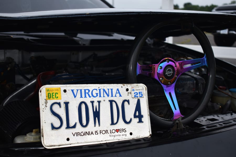Acura Integra DC4 with neochrome wheels at the Honda car meet at Eats on 601 in Mocksville NC